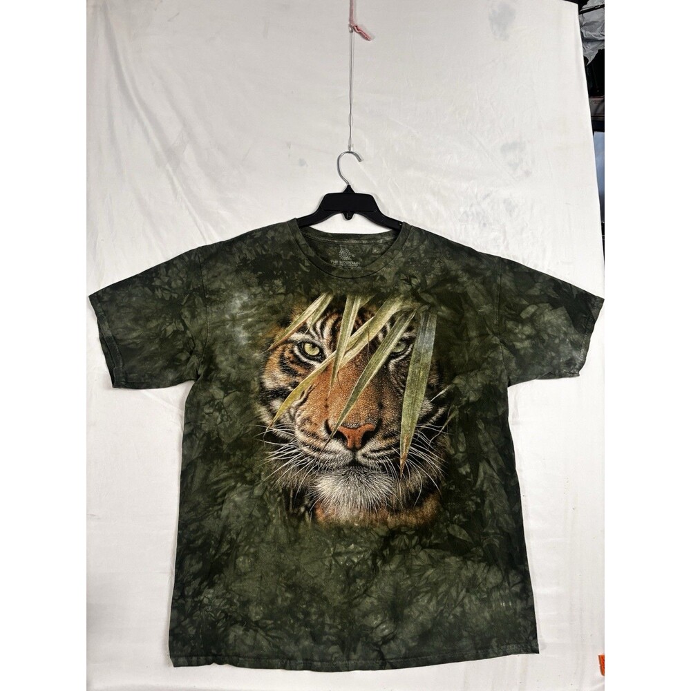 The Mountain Tiger T Shirt XL Green Tie Dye San Diego Zoo Wildlife Alliance